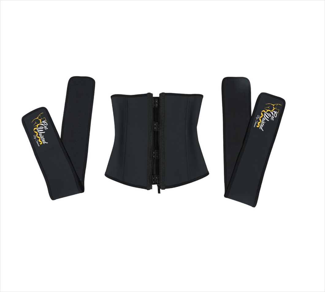 WAIST TRAINER WITH REMOVABLE BELTS